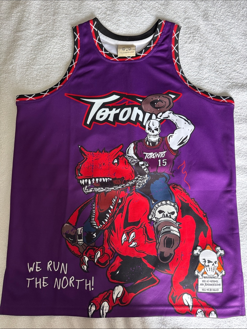 Toronto Purple & Red Graphic Basketball Jersey